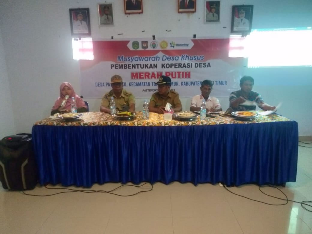 Koperasi Desa Merah Putih Purwosari dan Pattengko Kecamatan Tomoni Timur resmi terbentuk