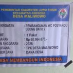 Dana Desa 2025, Pemdes Maliwowo Bangun WC Posyandu di Ujung Batu II