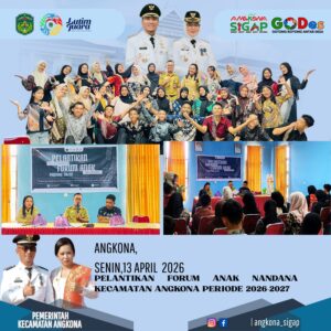 Camat Angkona Lantik Pengurus Forum Anak Nandana Periode 2026–2027