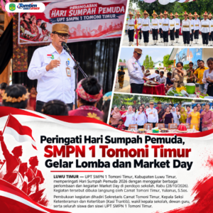 Peringati Hari Sumpah Pemuda, SMPN 1 Tomoni Timur Gelar Aneka Lomba dan Market Day
